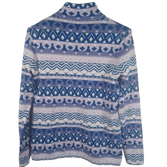 Duluth S'no Sweat Festive Nordic Fair Isle Mockneck Coolmax Sweater Shirt Small - Picture 3 of 6